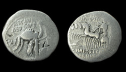 M. Aemilius Scaurus, P. Plautius Hypsaeus, Denarius, Subjugation of Nabataean Kingdom!